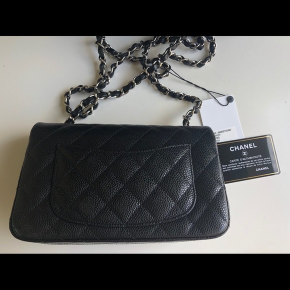 Chanel Black Caviar Rectangular Mini Flap - Picture 3 of 8